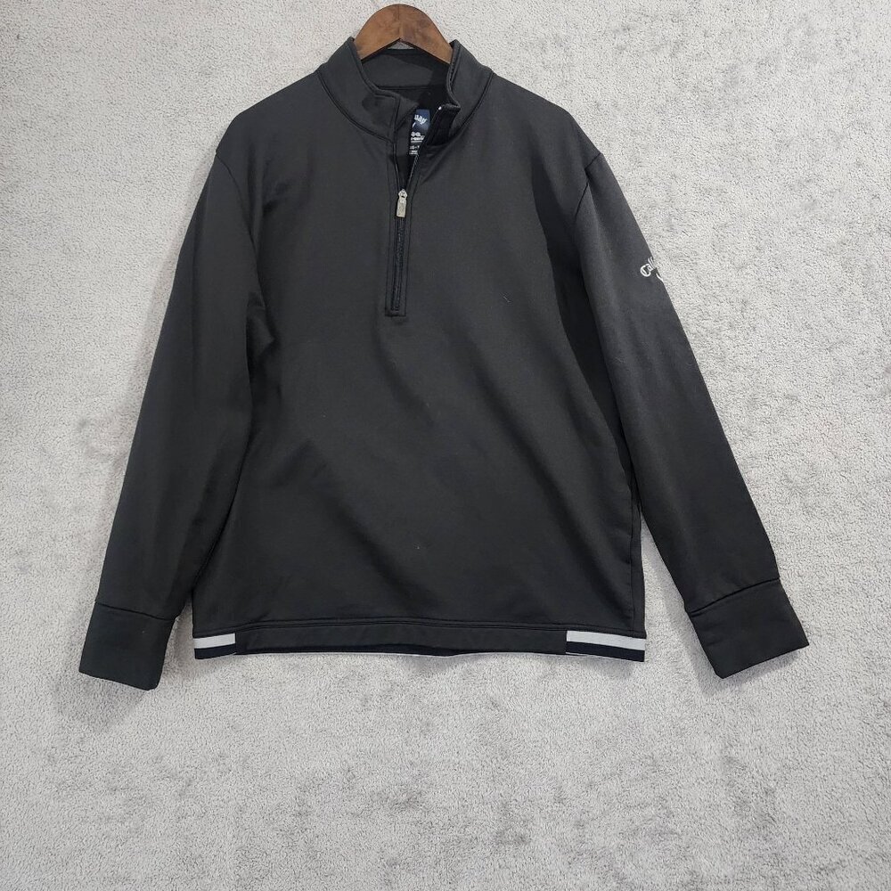 Callaway Weather Series Mens 1/4 Zip Pullover Black XL    JCT